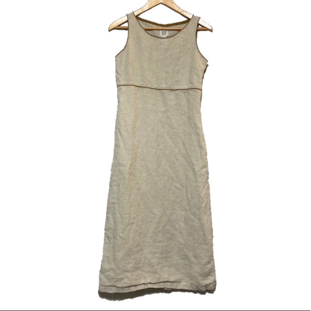 GAP 100% linen sleeveless maxi dress